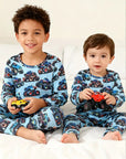 Comfy Trendy Cartoon Car KidsWear Boys Top & Bottom Sets